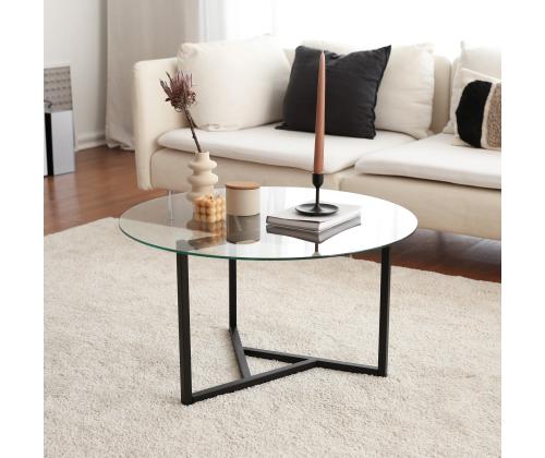 Kohvilaud Trio sehpa / şeffaf temperli cam S402