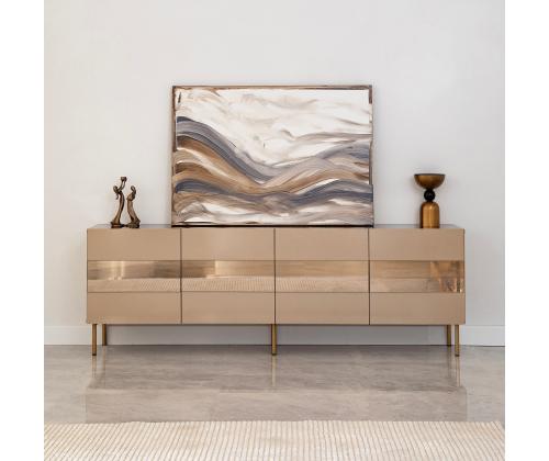 TV laud Leon - Bronze, Gold