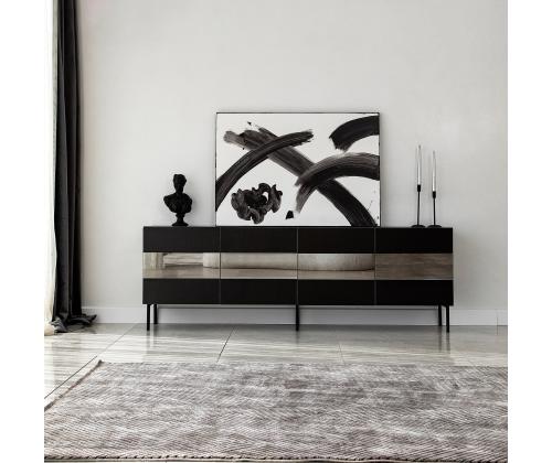 TV laud Leon - Black, Fume