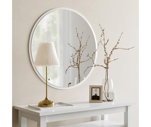 Peegel Dekoratif Yuvarlak Ayna Beyaz A706