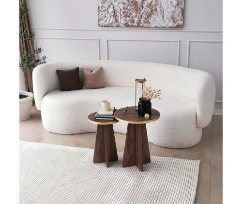 Kohvilaud Mushroom 2 - Gold, Walnut