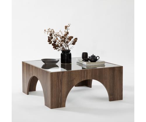 Kohvilaud Seine - Transparent, Walnut