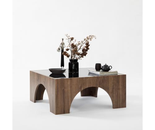 Kohvilaud Seine - Walnut, Dark Grey