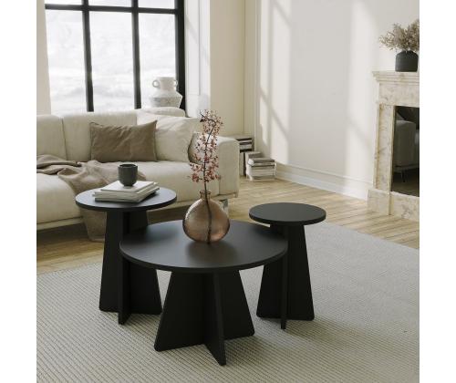 Kohvilaud Mushroom 3 - Black