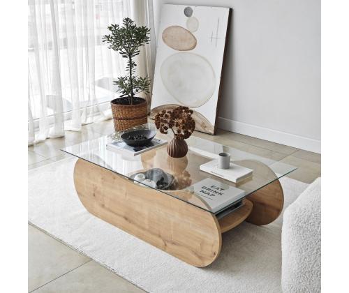 Kohvilaud Brise - Sapphire Oak, Transparent