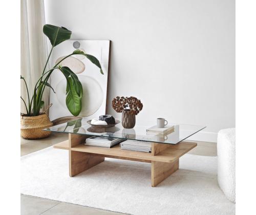 Kohvilaud Saga Rectangle - Sapphire, Transparent