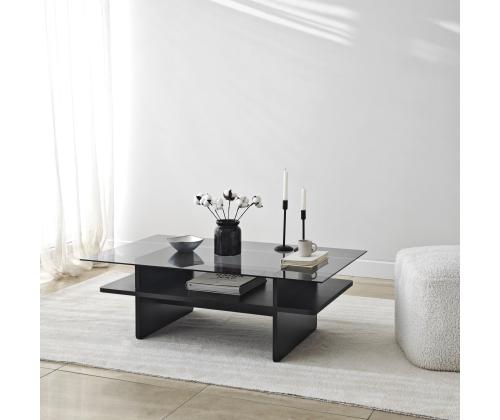 Kohvilaud Saga Rectangle - Black, Fume