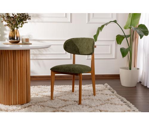 Mööblikomplekt toolid Lionte - Green, Dark Oak