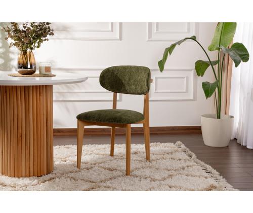 Mööblikomplekt toolid Lionte - Green, Light Oak