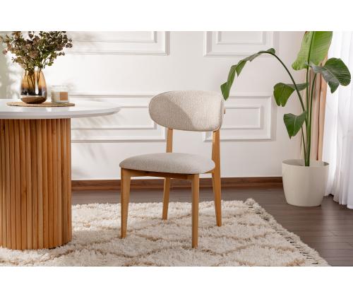 Mööblikomplekt toolid Lionte- White, Light Oak