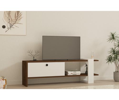 TV laud Gaye - Walnut, White