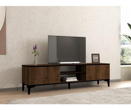 TV laud Erem - Walnut, Black