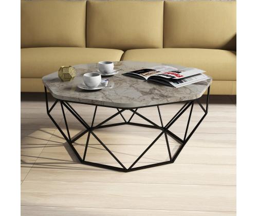 Kohvilaud Diamond - White Marble