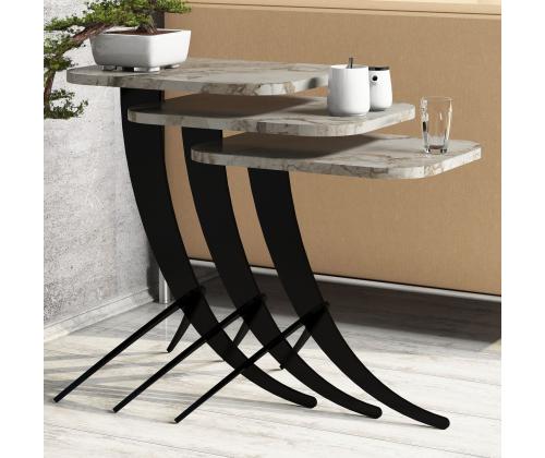 Mööblikomplekt lauad Pion - White Marble