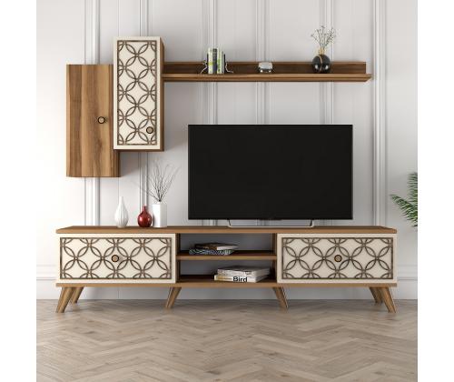 TV laud Class S - Walnut, Cream