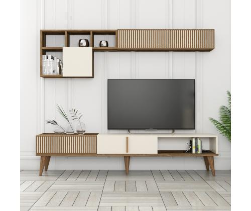 TV laud Milan TV - Walnut, Cream