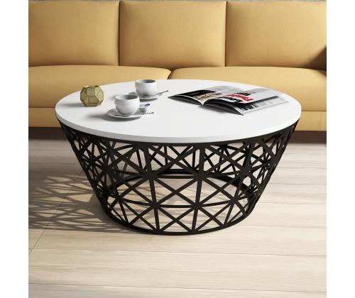 Kohvilaud Stil Metal Ferforje - White