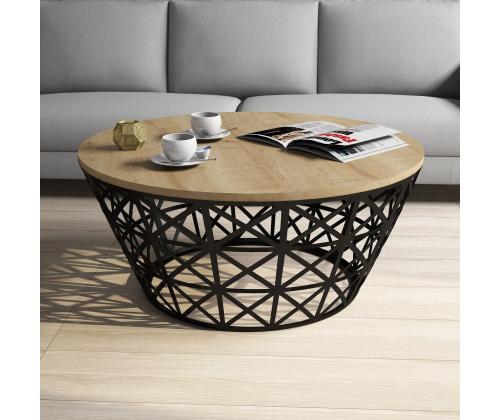 Kohvilaud Stil Metal Ferforje - Oak