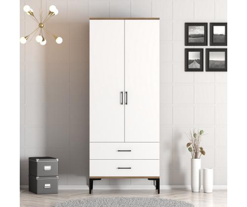 Kumsal T - Walnut, White