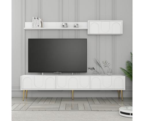 TV laud Lyon 2 - White, Gold