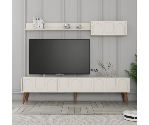 TV laud Lyon 2 - Cream, Walnut