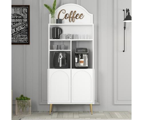 Kohvilaud Lyon 80 - White, Gold