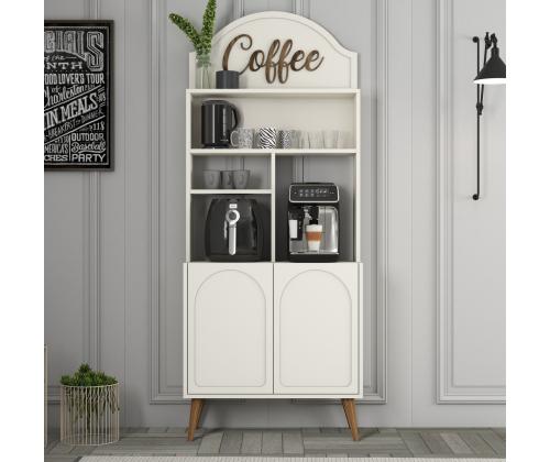 Kohvilaud Lyon 80 - Cream, Walnut