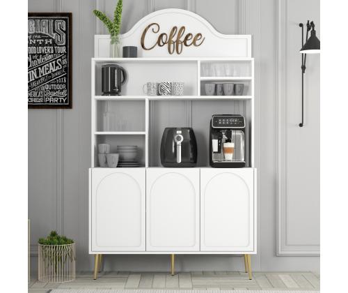 Kohvilaud Lyon 120 - White, Gold