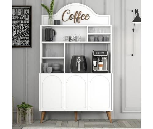 Kohvilaud Lyon 120 - White, Walnut