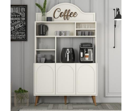 Kohvilaud Lyon 120 - Cream, Walnut