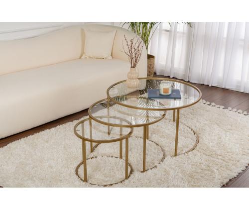 Kohvilaud Aurum - 80, 60, 42 - Gold, Transparent