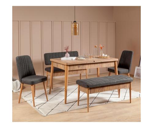 Mööblikomplekt toolid Vina Atlantic Anthracite