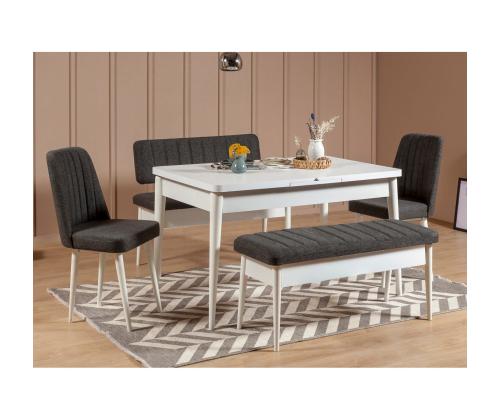 Vina Bank Anthracite, White