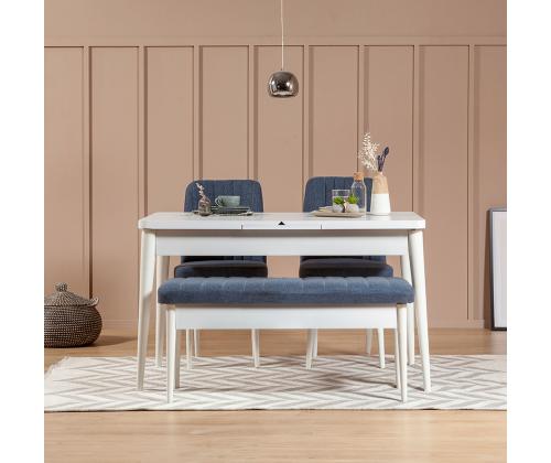 Mööblikomplekt toolid Vina 1048 - Dark Blue, White