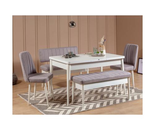 Mööblikomplekt toolid Vina White Soho Grey