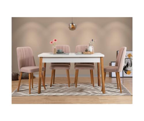 Mööblikomplekt toolid Costa White Atlantice-Stone