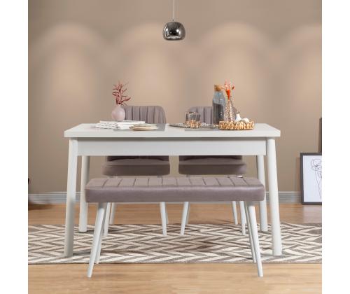 Mööblikomplekt toolid Costa White-Grey