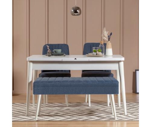 Mööblikomplekt toolid Vina 1048 - 3 - White, Dark Blue