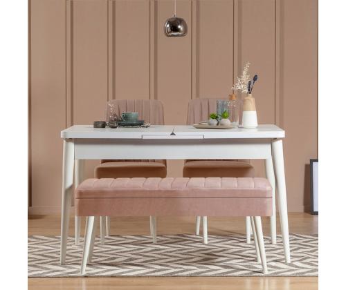 Mööblikomplekt toolid Vina 0900 - 3 - White, Stone