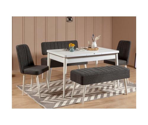 Mööblikomplekt toolid Vina 1053 - 4 - Anthracite, White