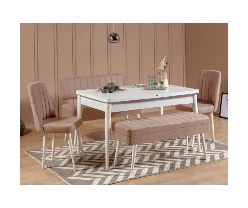 Mööblikomplekt toolid Vina 0900 - 4 - White, Stone