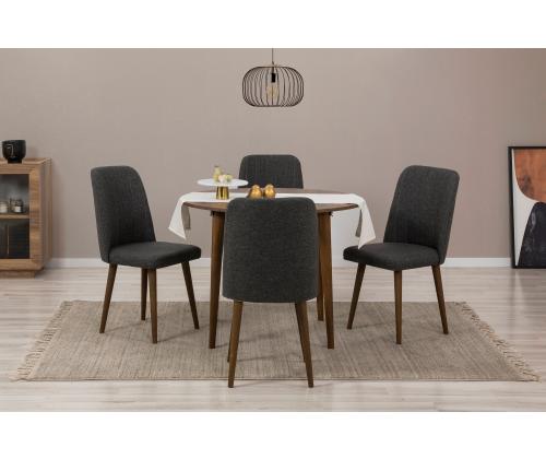 Mööblikomplekt toolid Vina 1053 - Anthracite, Walnut