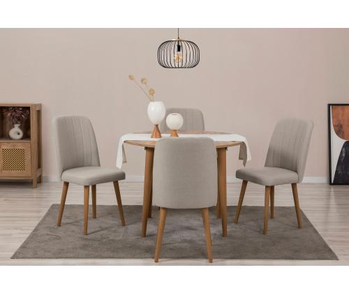 Mööblikomplekt toolid Vina 1005 - Atlantic Pine, Cream