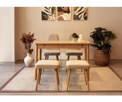 Mööblikomplekt toolid Vina Mini 02 1005 - Oak, Cream
