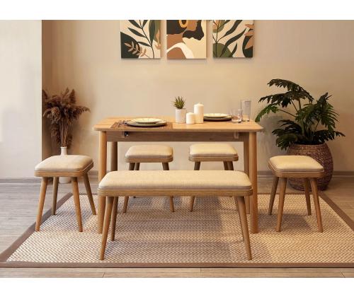 Mööblikomplekt toolid Vina Mini 06 1005 - Oak, Cream
