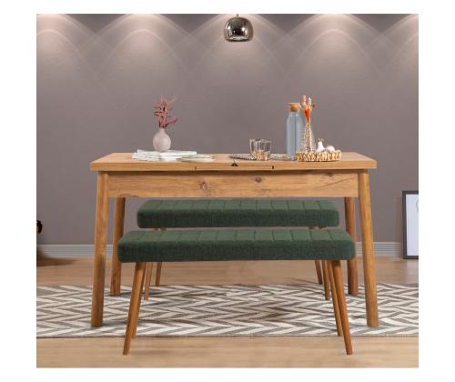 Mööblikomplekt lauad Santiago 1070 - Atlantic Pine, Green