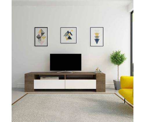 TV laud Sosruko - Walnut, White