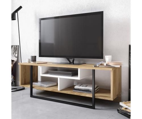TV laud Asal (120) - Oak, White, Black