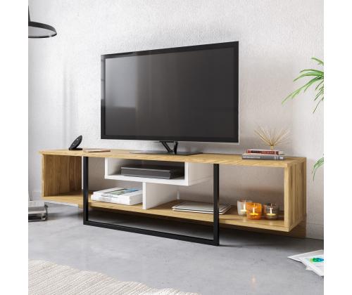 TV laud Asal (150) - Oak, White, Black