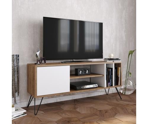 TV laud Mistico (140) - Walnut, White